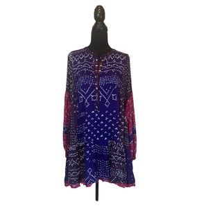 Free People Women’s Shibori Printed Tunic  Style OB1087687 Size M